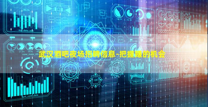 武汉酒吧夜场招聘信息-把握赚的机会